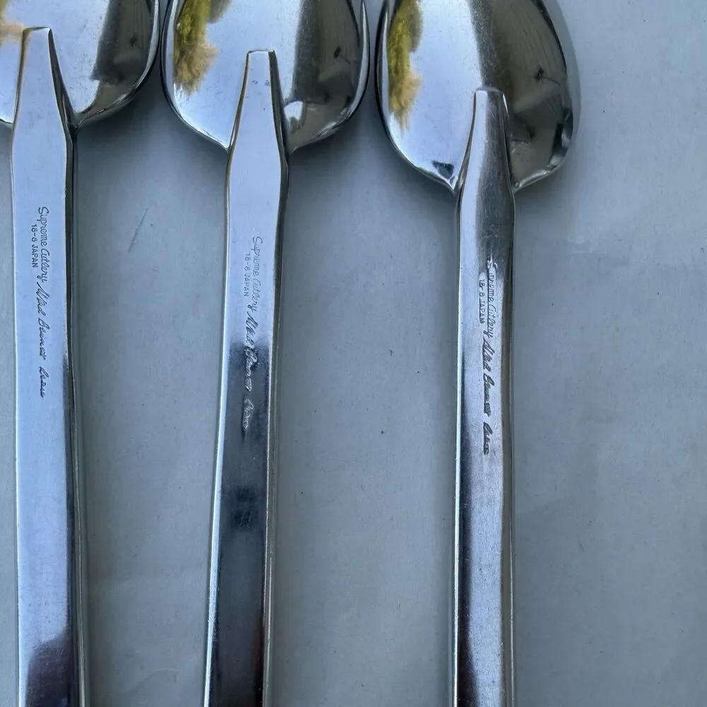 Vintage Ward Bennett Supreme Cutlery 18/8 Japan MCM Stainless Spoons Set of 3